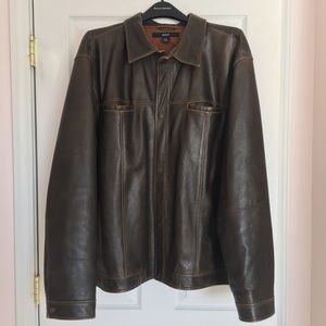 GAP: men’s genuine leather jacket (XXL)